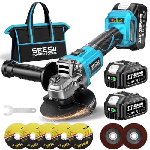 SEESII 4-1/2-Inch Cordless Angle Grinder