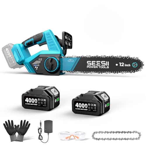 SEESII 12-Inch Cordless Chainsaw, brushless