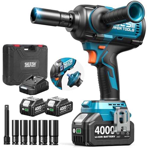 SEESII 1/2-Inch Impact Wrench, 1180 ft-lbs, side handle